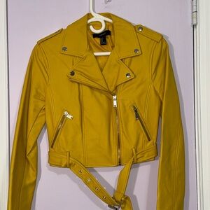 Forever 21 Yellow Leather Jacket